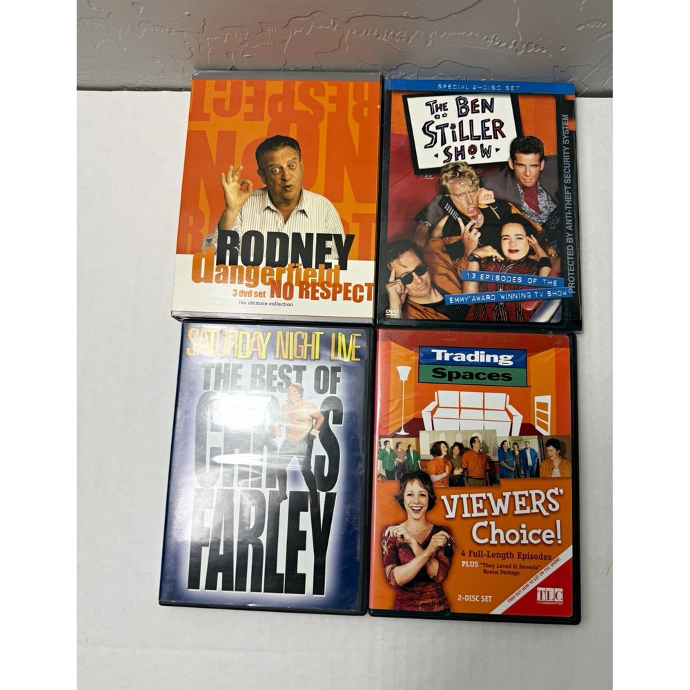 Lot of 4 Comedy DVDs Rodney Dangerfield No Respect Ben Stiller Show SNL Farley